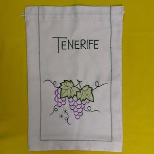 Dust Bag White Color, Embroidery, Tenerife.